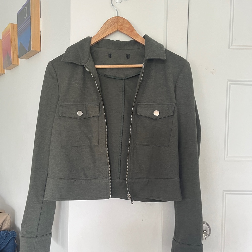 #25 Olive Green collar Jacket